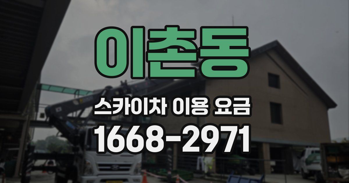 이촌동 스카이차 이용 요금