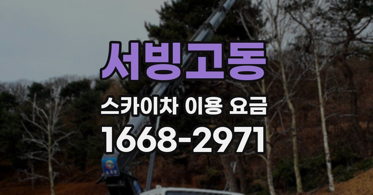 서빙고동 스카이차 이용 요금