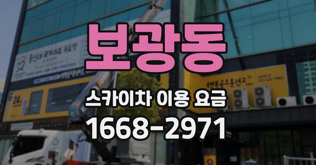 보광동 스카이차 이용 요금