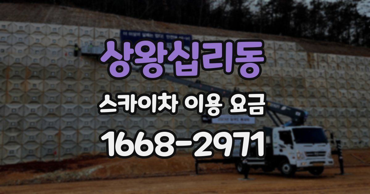 상왕십리동 스카이차 이용 요금