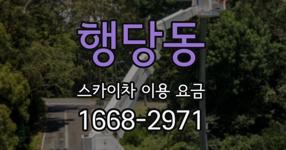 행당동 스카이차 이용 요금