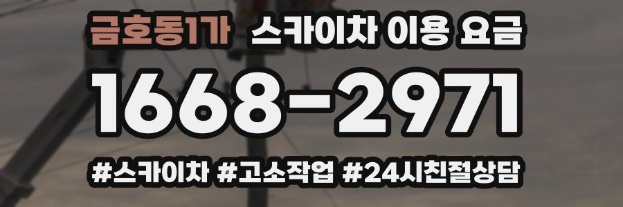 금호동1가 스카이차 이용 요금