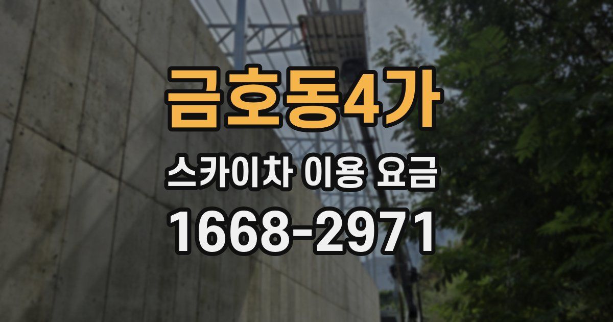 금호동4가 스카이차 이용 요금