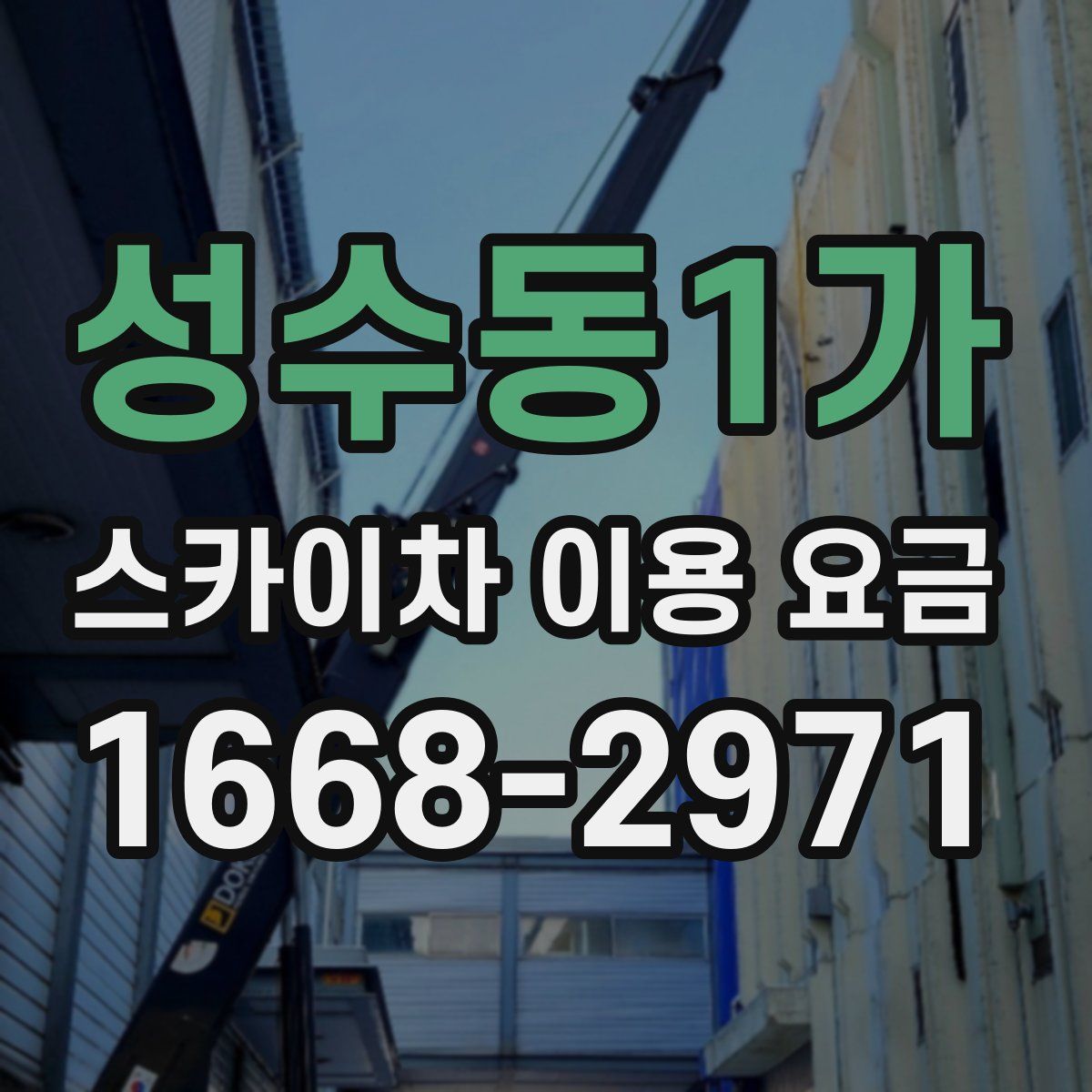 성수동1가 스카이차 이용 요금
