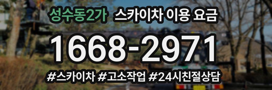성수동2가 스카이차 이용 요금
