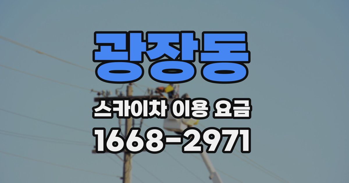 광장동 스카이차 이용 요금