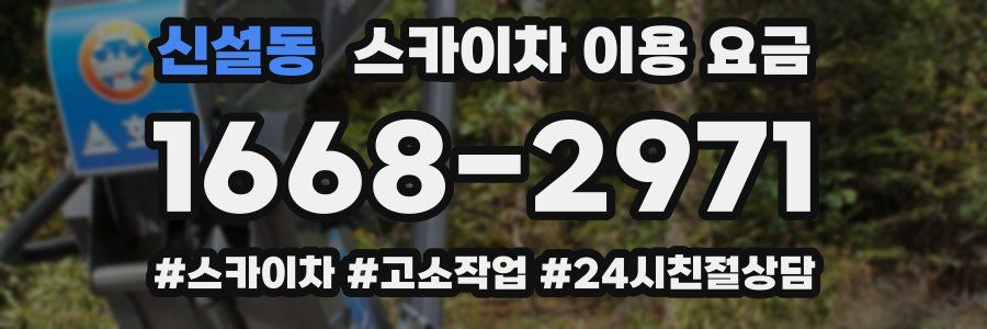 신설동 스카이차 이용 요금