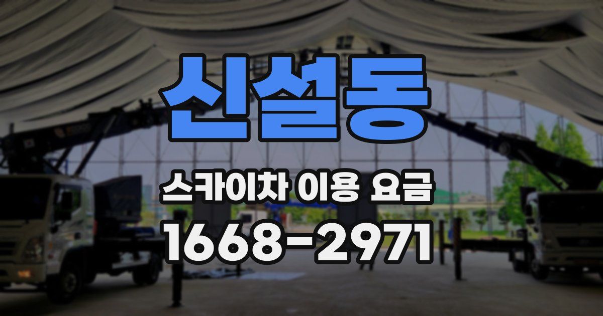 신설동 스카이차 이용 요금