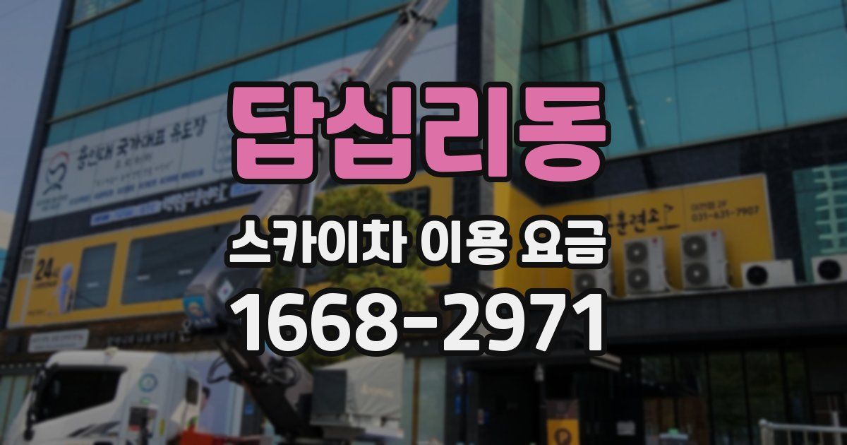답십리동 스카이차 이용 요금