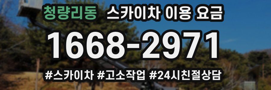 청량리동 스카이차 이용 요금