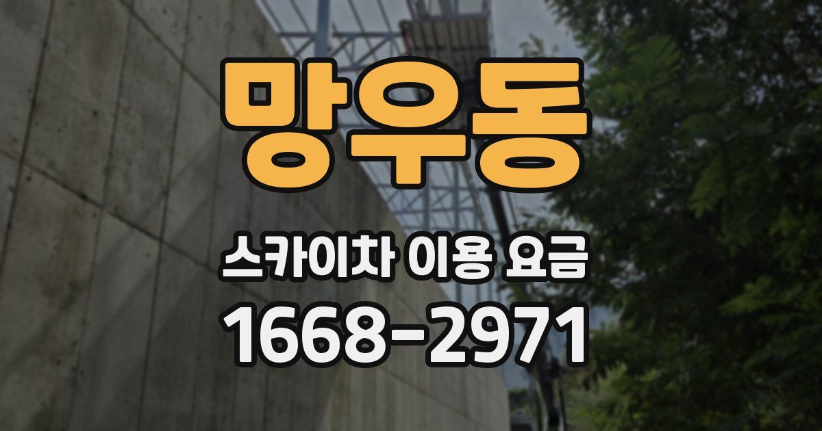 망우동 스카이차 이용 요금