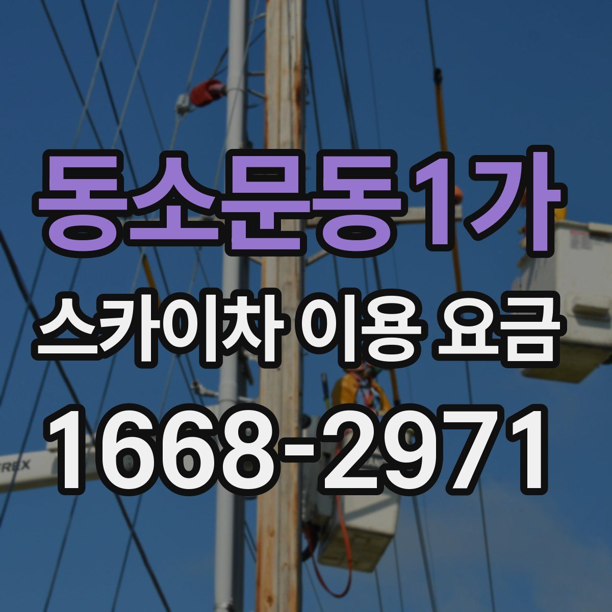 동소문동1가 스카이차 이용 요금