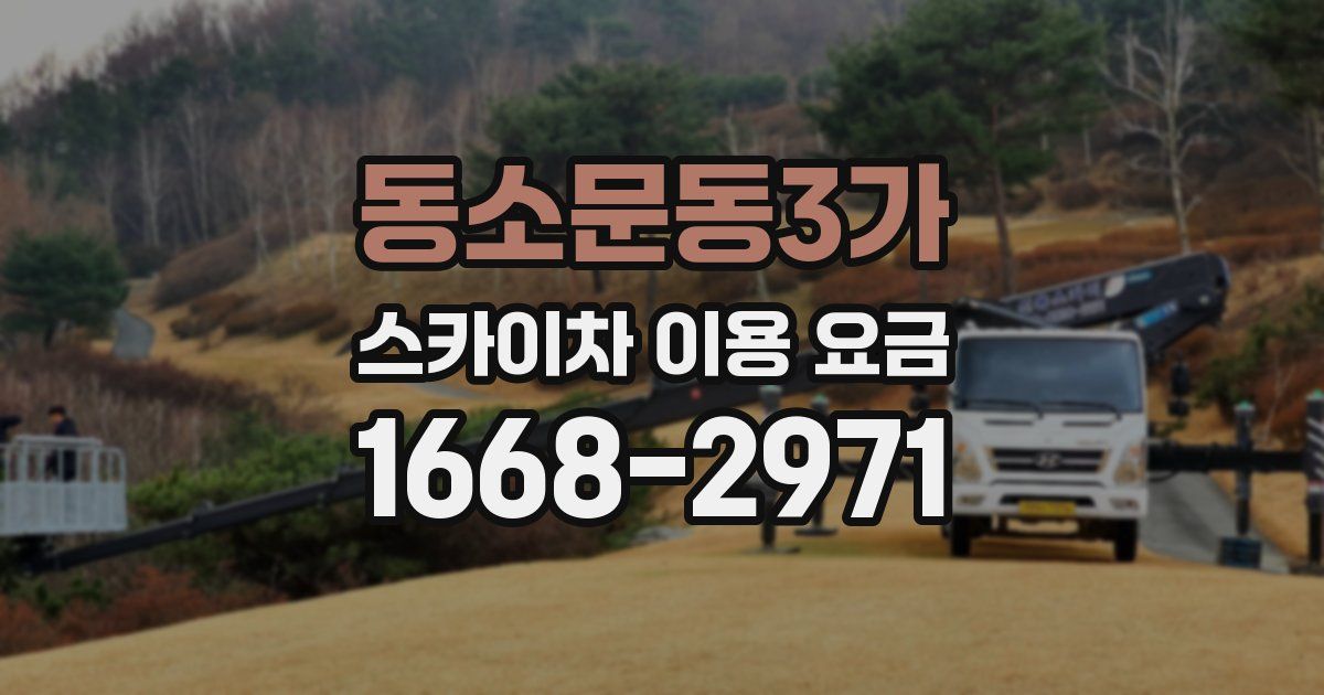동소문동3가 스카이차 이용 요금