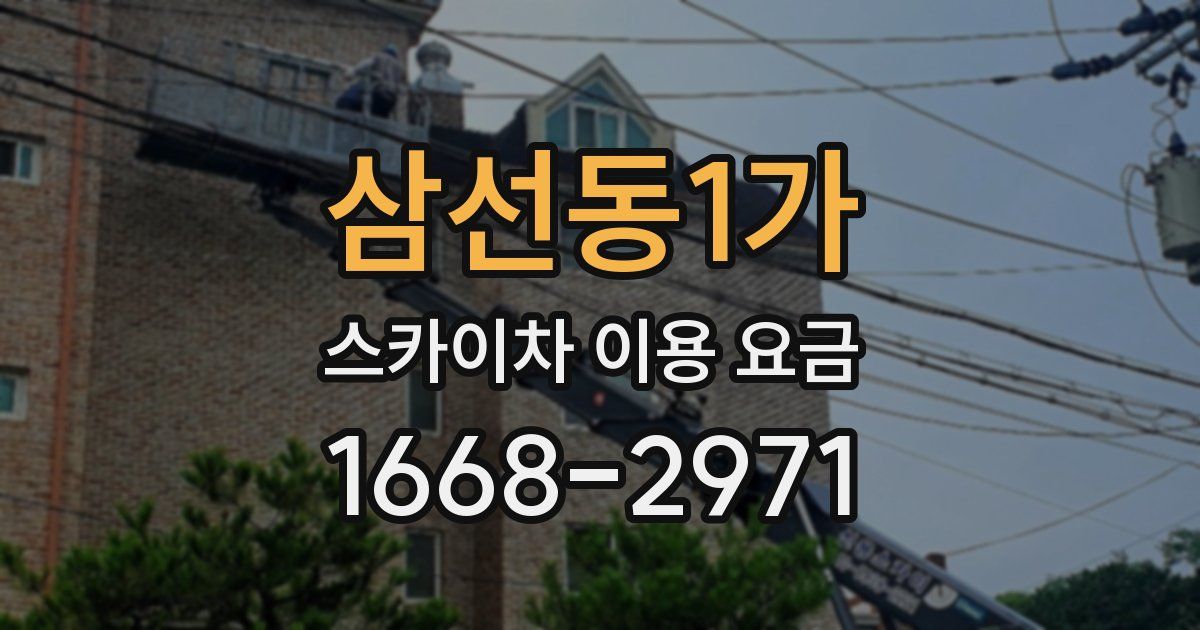 삼선동1가 스카이차 이용 요금
