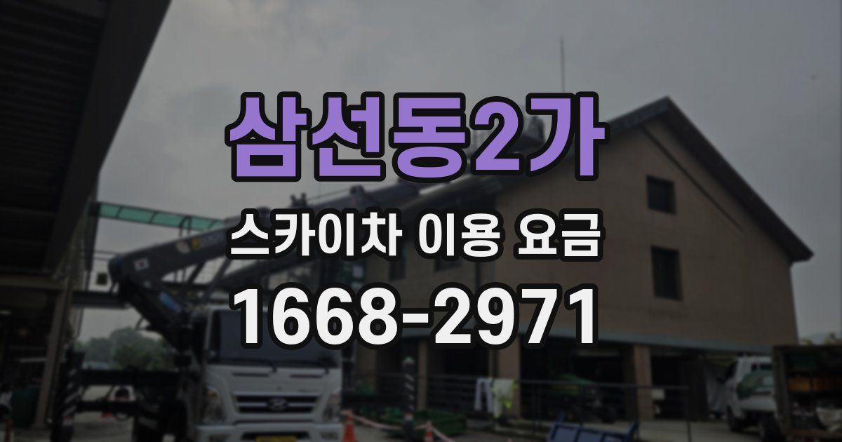 삼선동2가 스카이차 이용 요금