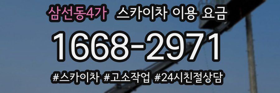 삼선동4가 스카이차 이용 요금