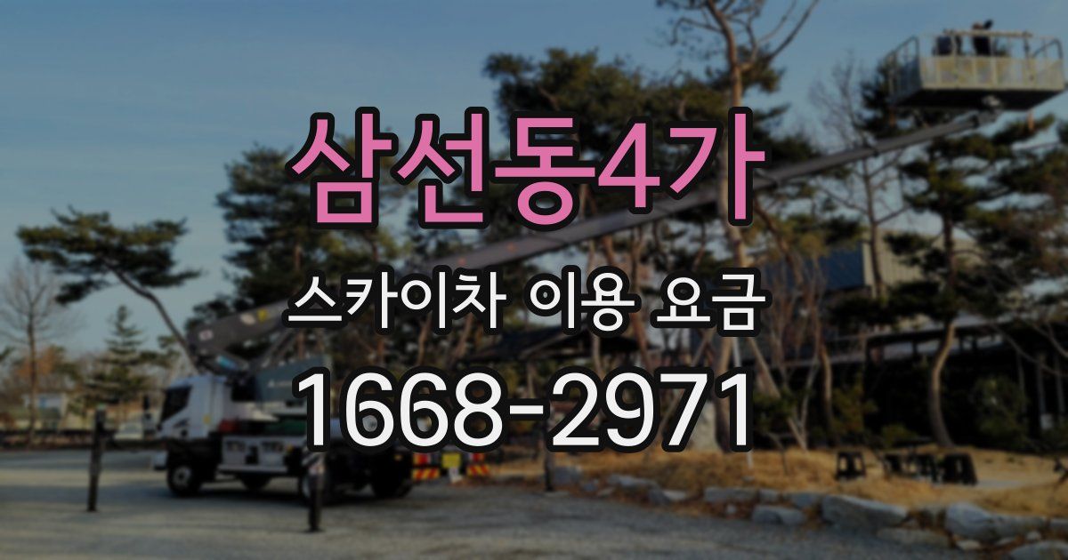 삼선동4가 스카이차 이용 요금