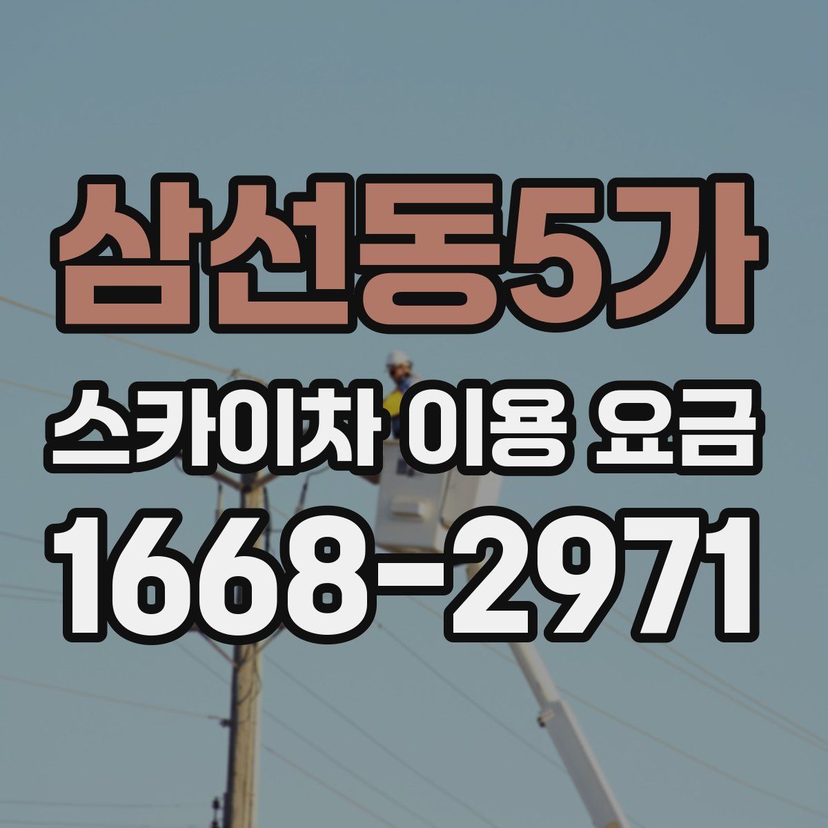 삼선동5가 스카이차 이용 요금