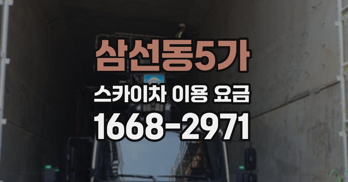 삼선동5가 스카이차 이용 요금