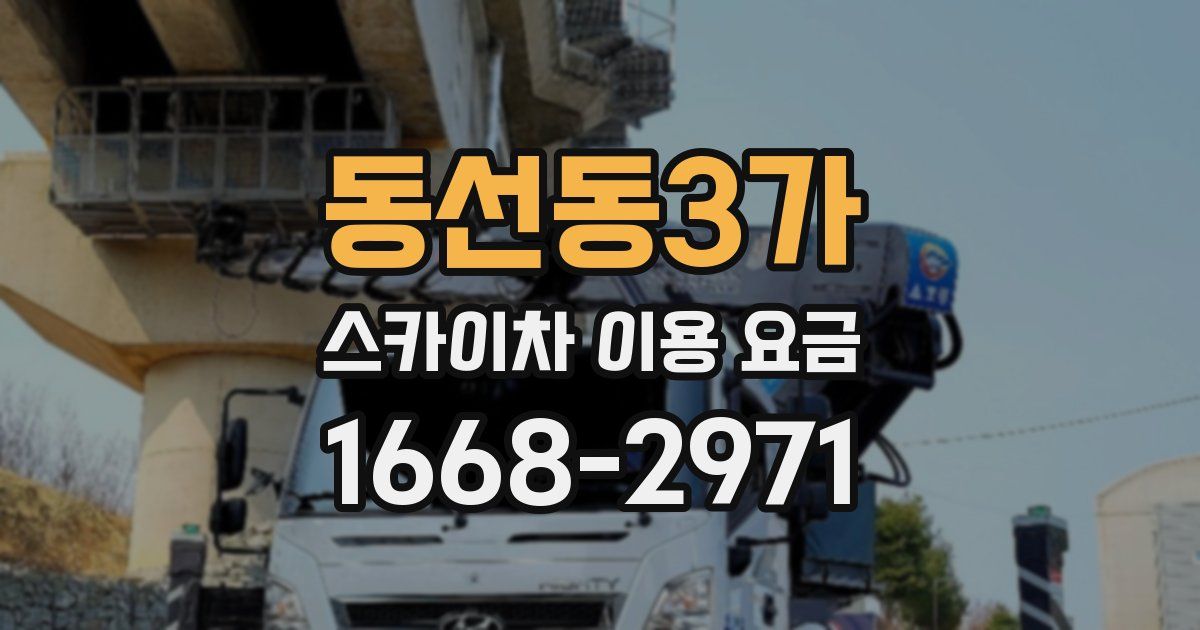 동선동3가 스카이차 이용 요금