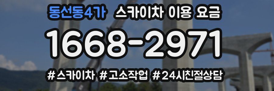 동선동4가 스카이차 이용 요금