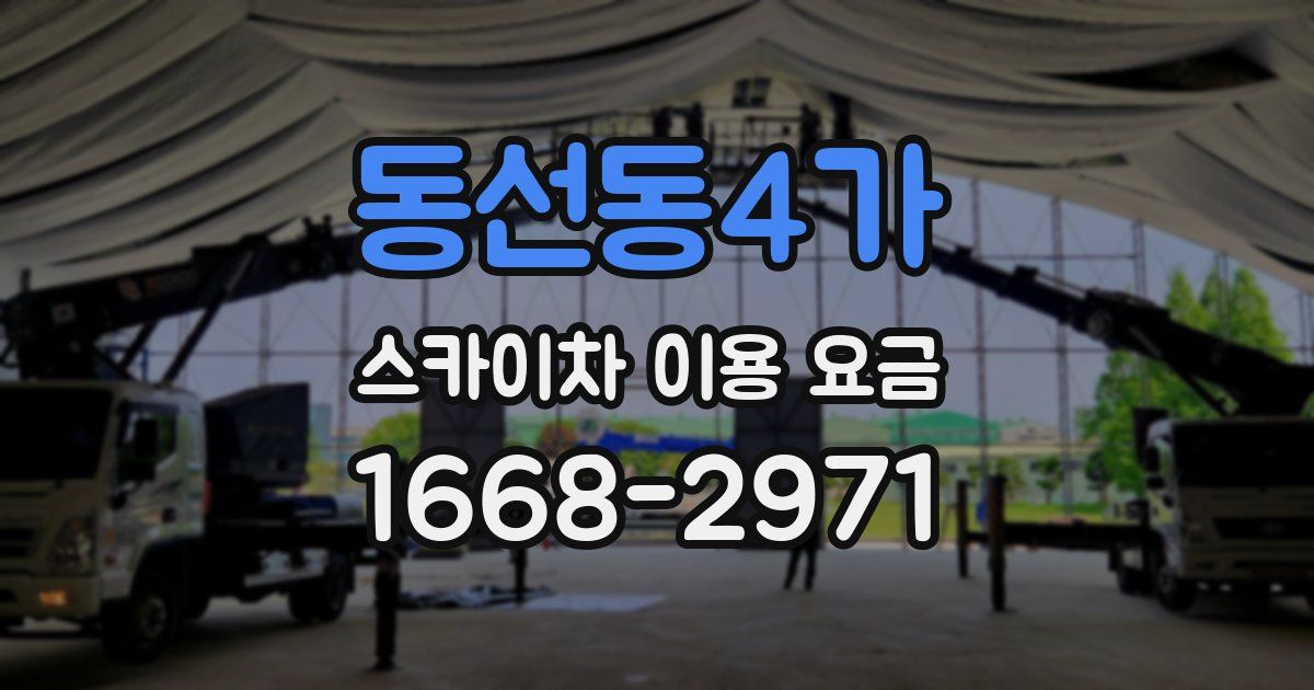 동선동4가 스카이차 이용 요금