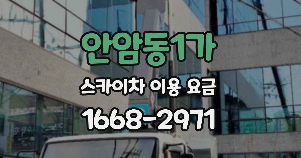 안암동1가 스카이차 이용 요금