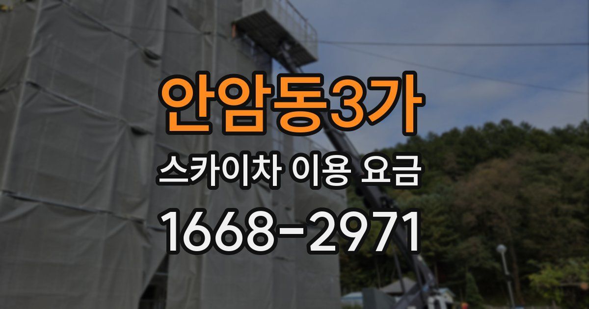 안암동3가 스카이차 이용 요금