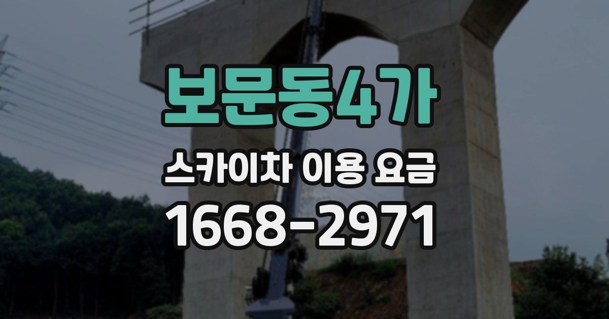 보문동4가 스카이차 이용 요금