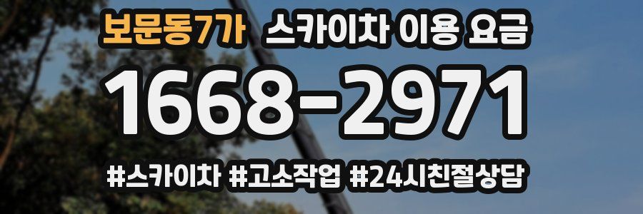 보문동7가 스카이차 이용 요금