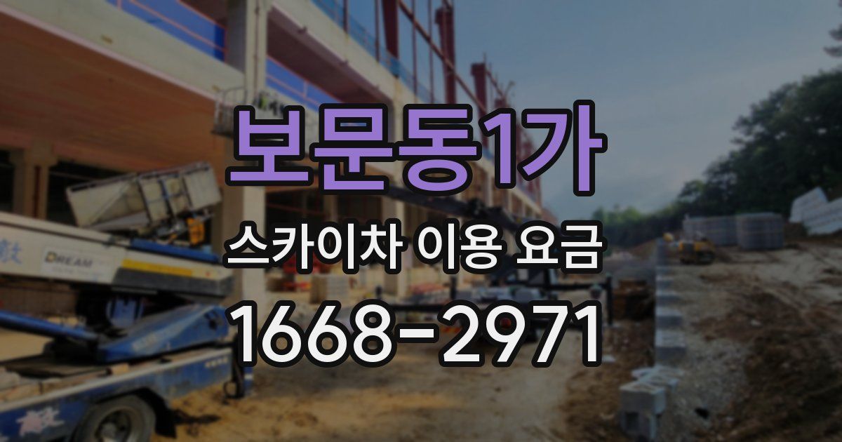 보문동1가 스카이차 이용 요금
