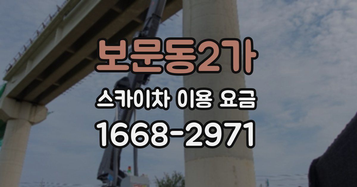 보문동2가 스카이차 이용 요금