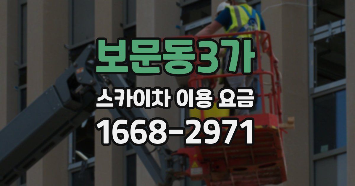 보문동3가 스카이차 이용 요금