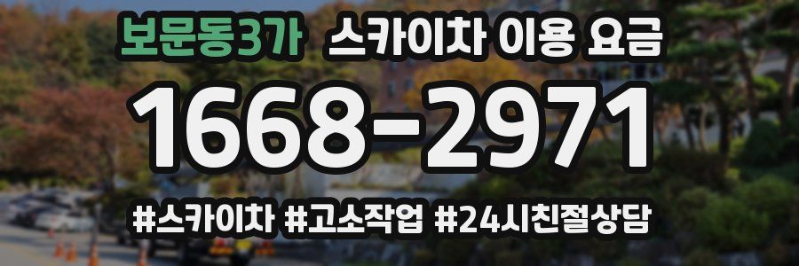 보문동3가 스카이차 이용 요금