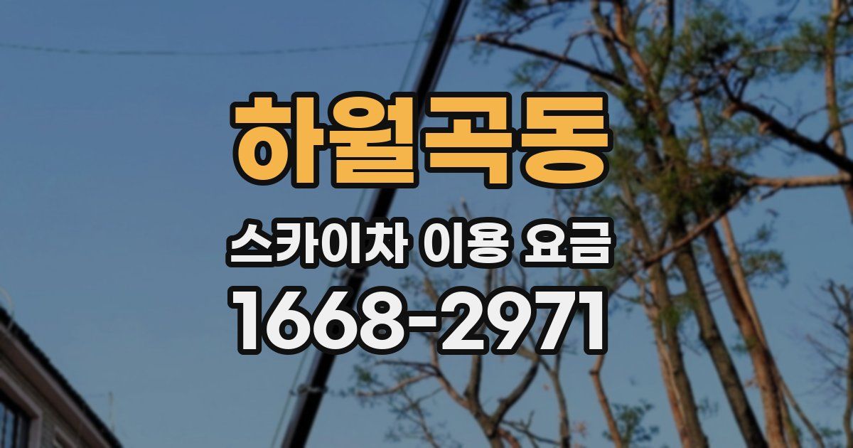 하월곡동 스카이차 이용 요금