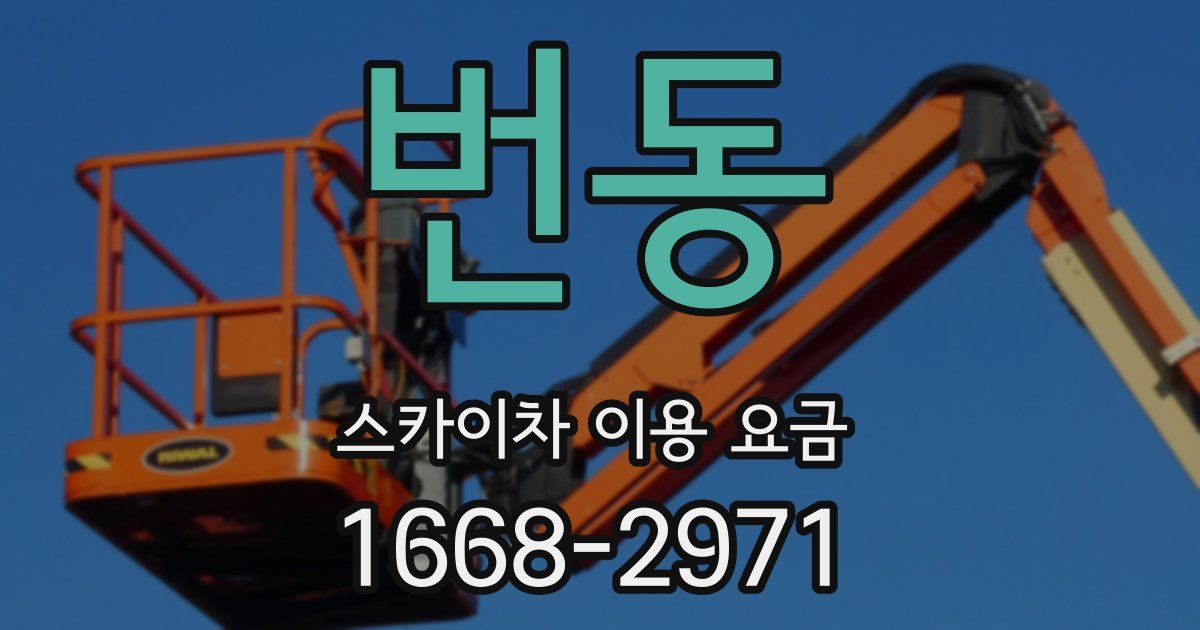 번동 스카이차 이용 요금