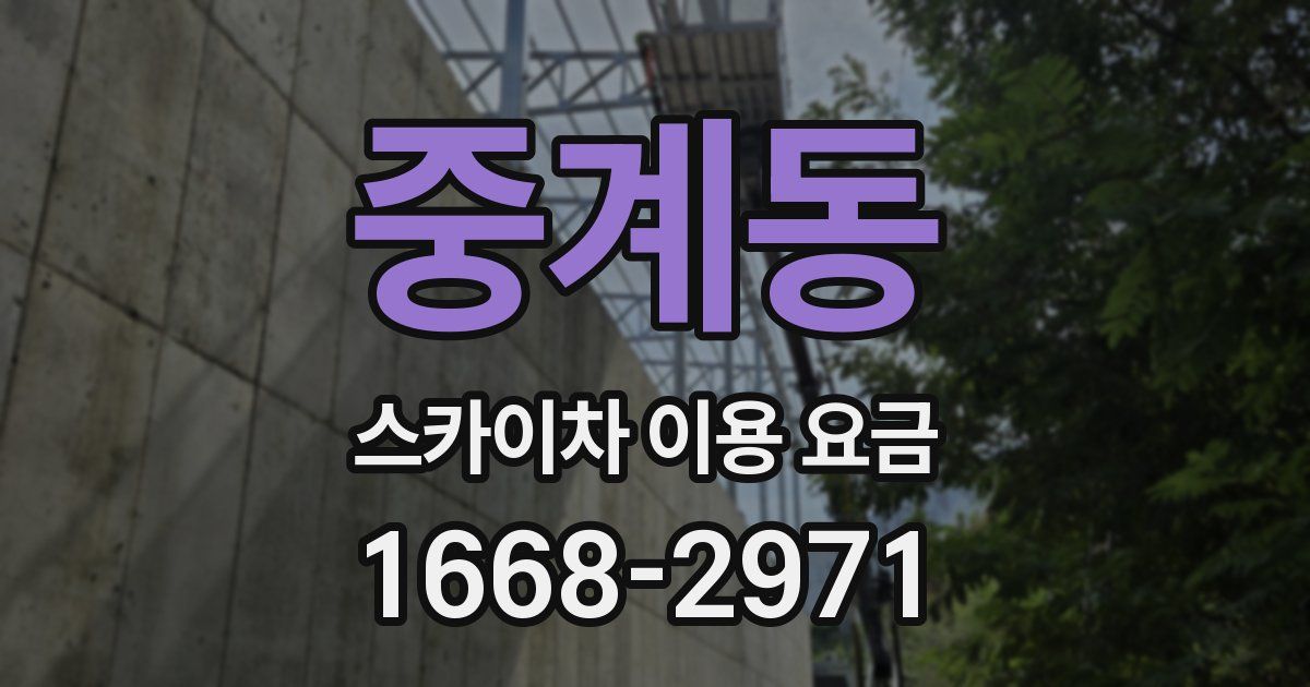 중계동 스카이차 이용 요금