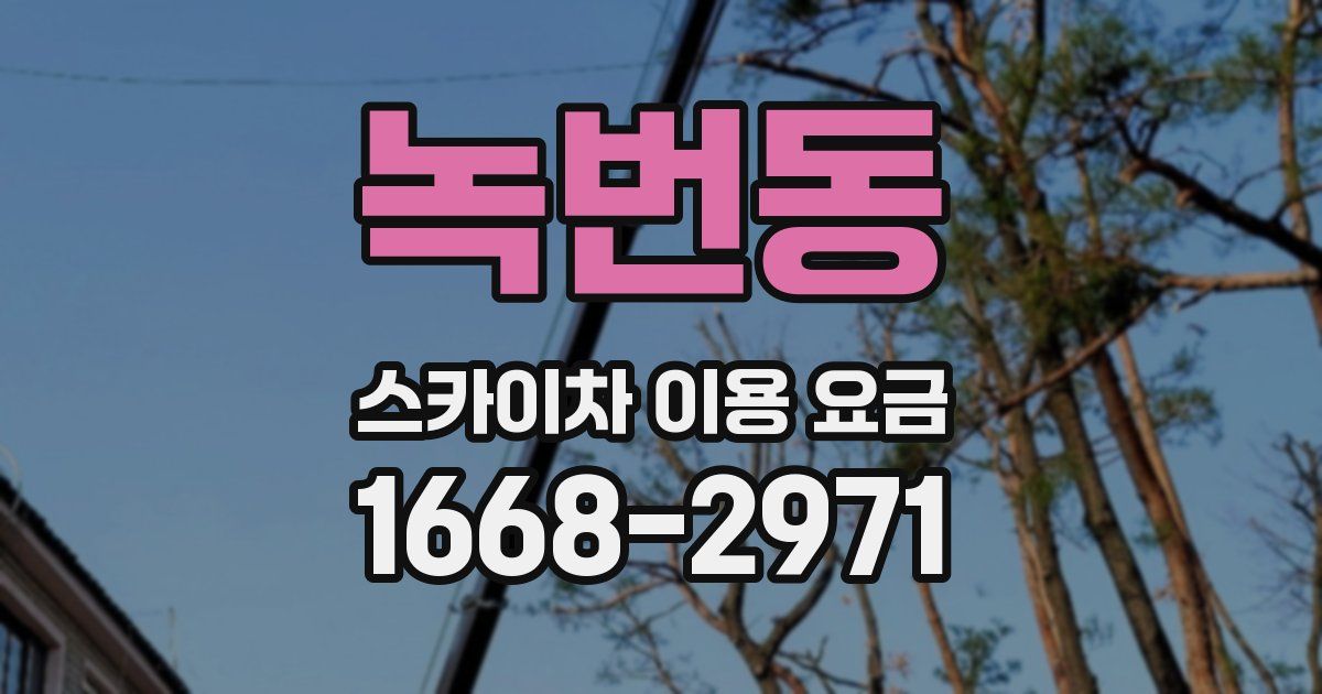 녹번동 스카이차 이용 요금