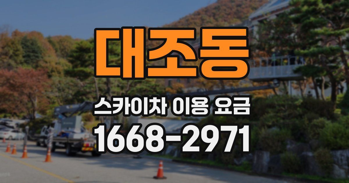대조동 스카이차 이용 요금