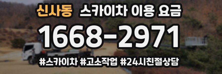 신사동 스카이차 이용 요금