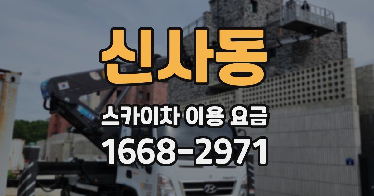 신사동 스카이차 이용 요금