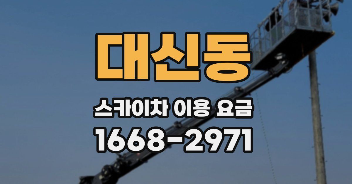 대신동 스카이차 이용 요금