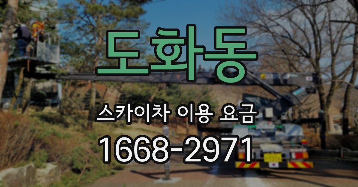 도화동 스카이차 이용 요금