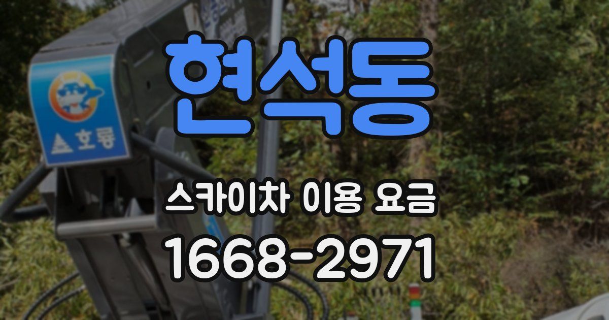 현석동 스카이차 이용 요금