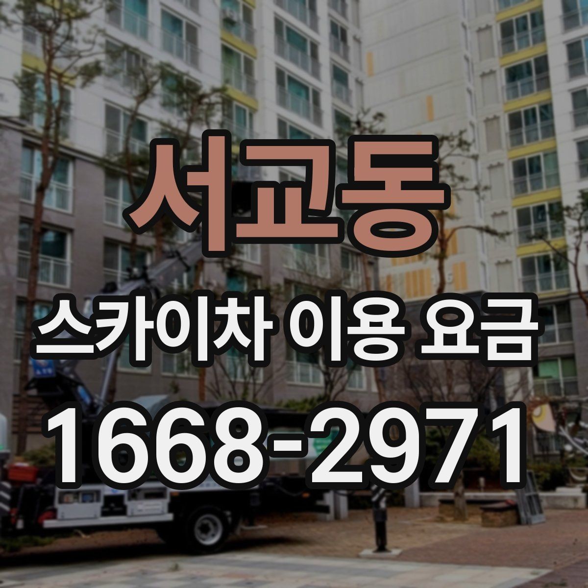 서교동 스카이차 이용 요금 정리와 문의 팁