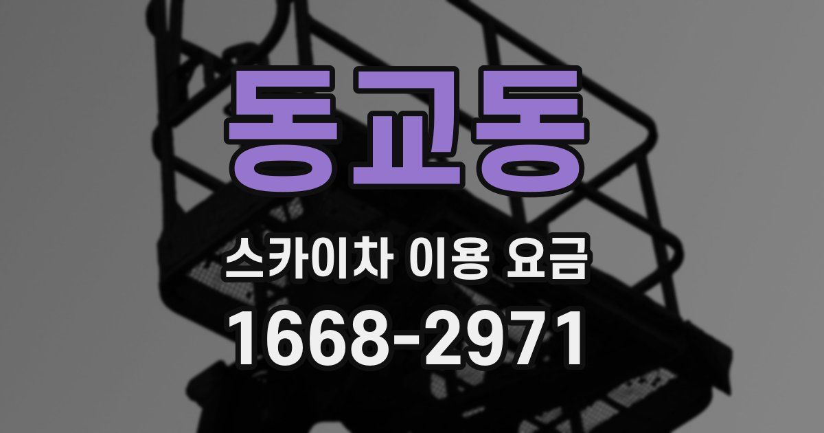 동교동 스카이차 이용 요금