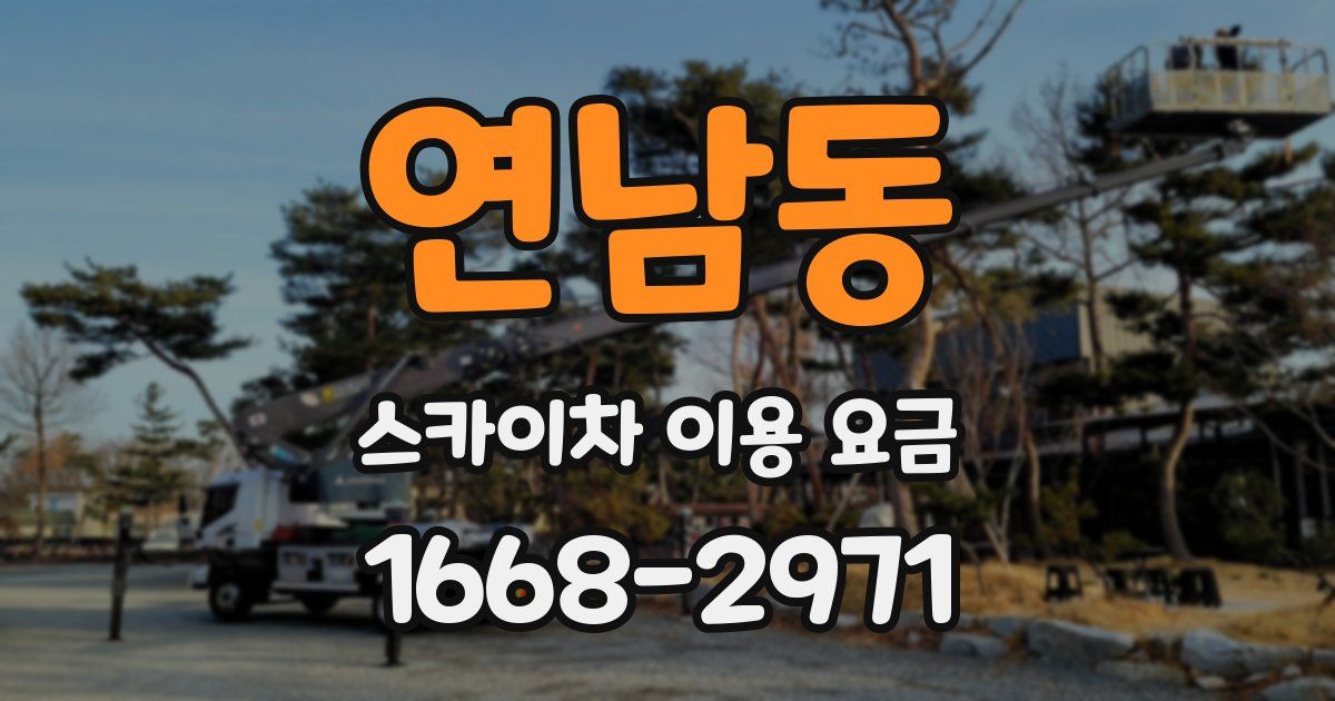 연남동 스카이차 이용 요금