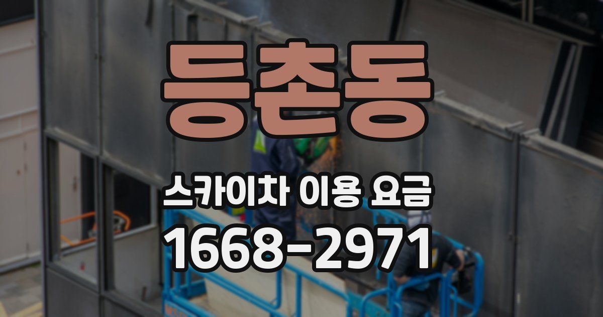 등촌동 스카이차 이용 요금