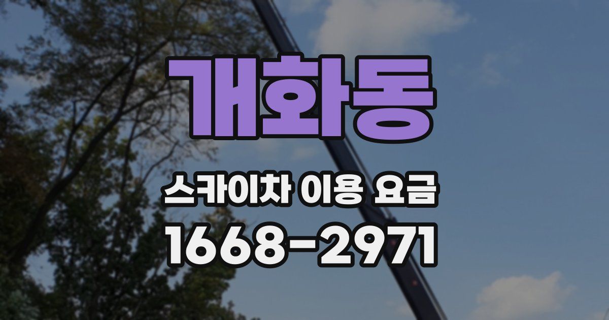 개화동 스카이차 이용 요금