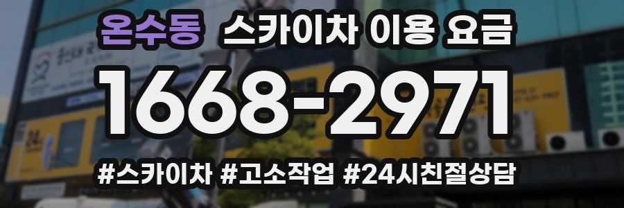 온수동 스카이차 이용 요금